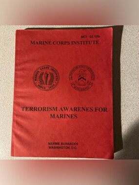 USMC Marine Corps Institute Terrorism “Awarenes” for Marines Book MCI 02.10b